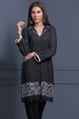Areeba Saleem Black & White Embroidered Kurti - 3 - test-store-for-chase-value