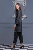 Areeba Saleem Black & White Embroidered Kurti - 4 - test-store-for-chase-value