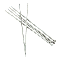 Square BBQ Skewers (Seekh) 6 Pcs 18" - Silver - test-store-for-chase-value