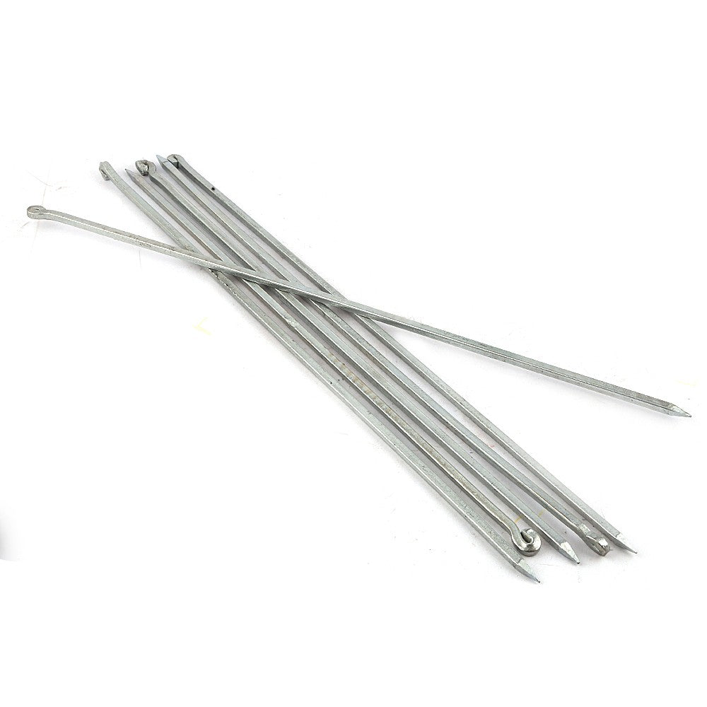 Square BBQ Skewers (Seekh) 6 Pcs 18" - Silver - test-store-for-chase-value