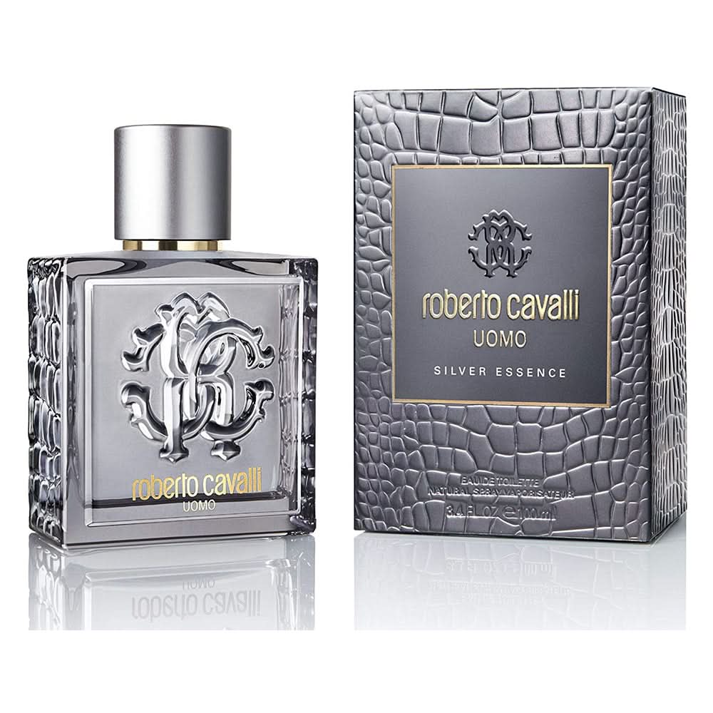 Roberto Cavali UOMO Silver Essence Eau De Toilette For Men - 100 ML, Beauty & Personal Care, Men's Perfumes, Roberto Cavali, Chase Value