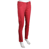 Women's Slim Fit Cotton Pant - Maroon - test-store-for-chase-value