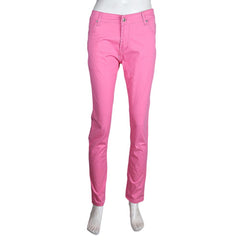 Women's Slim Fit Cotton Pant - Pink - test-store-for-chase-value