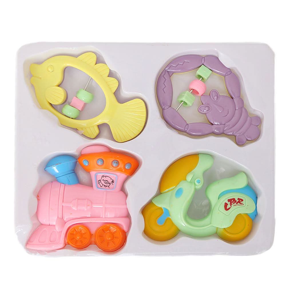 Rattle Toy 4 Pcs Set for Kids - Multi, Toys And Sports, Chase Value, Chase Value