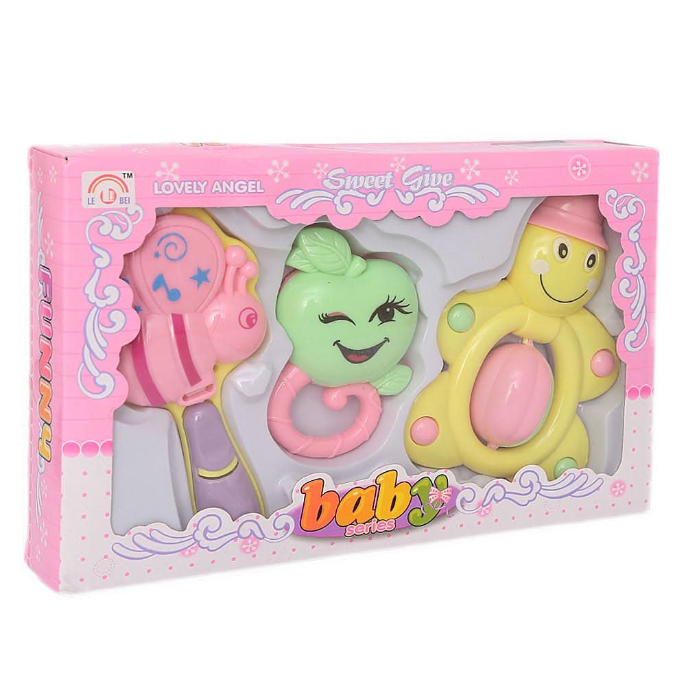 Rattle Toy 3 Pcs Set for Kids - Multi, Toys And Sports, Chase Value, Chase Value
