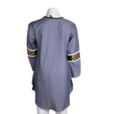 Women's Embroidered Kurti - Dark Grey - test-store-for-chase-value