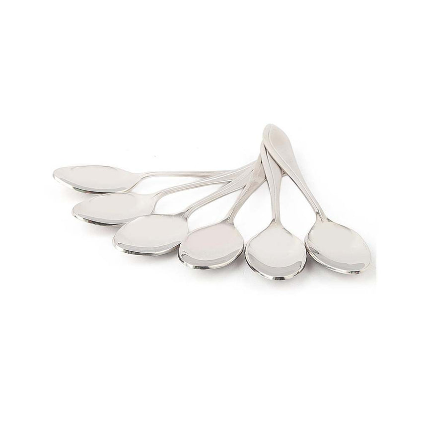 Stainless Steel Baby Spoon 6 Pcs - Silver - test-store-for-chase-value