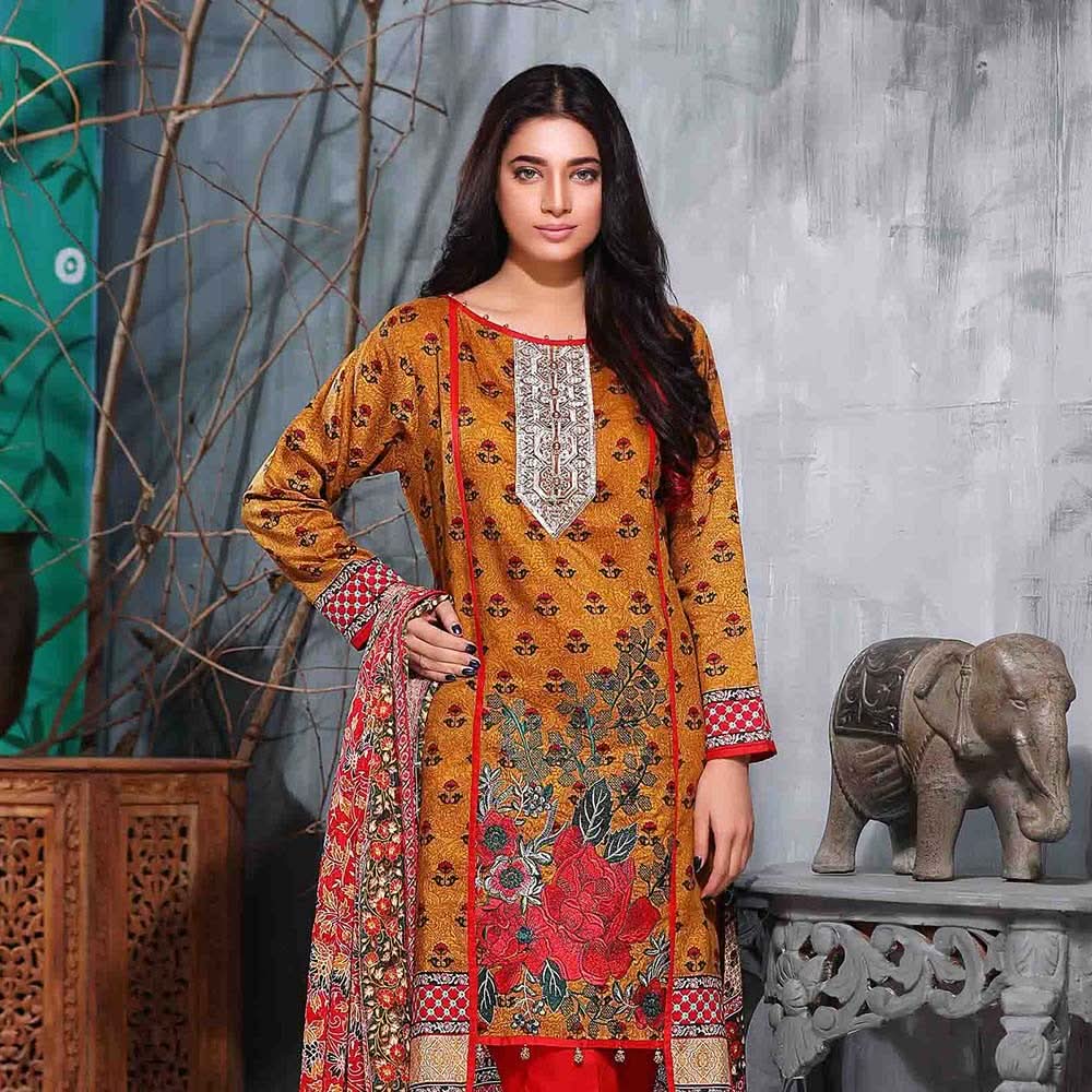 Tawakkal Azure Embroidered Viscose Suit - 3977-A - test-store-for-chase-value