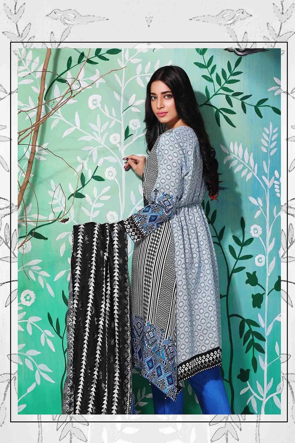 Tawakkal Azure Embroidered Viscose Suit - 3978-A - test-store-for-chase-value