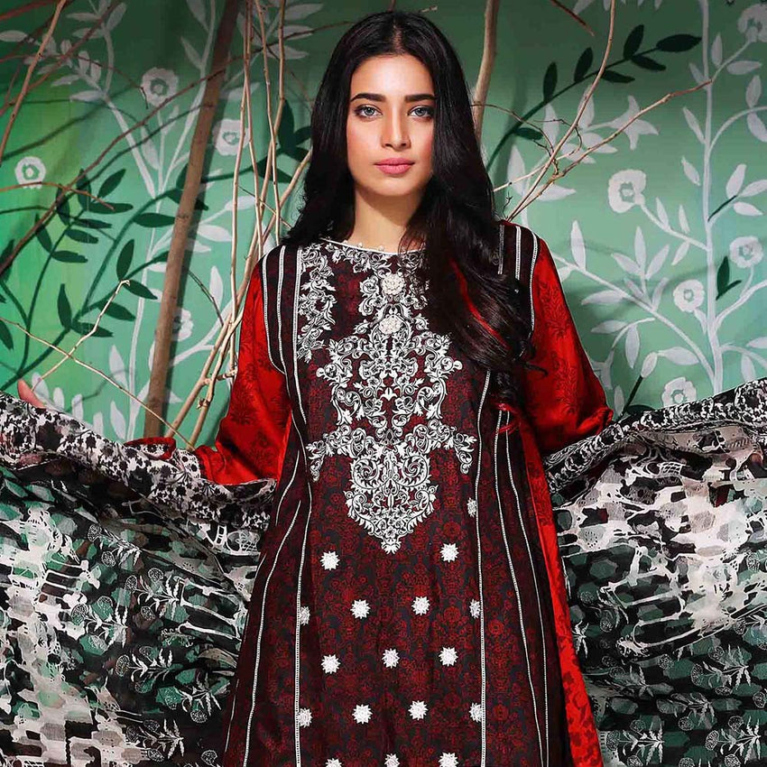 Tawakkal Azure Embroidered Viscose Suit - 3983-A - test-store-for-chase-value