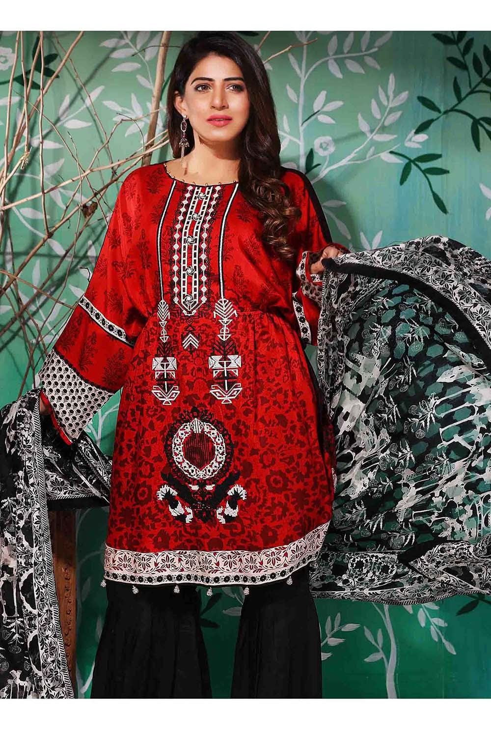 Tawakkal Azure Embroidered Viscose Suit - 3983-B - test-store-for-chase-value