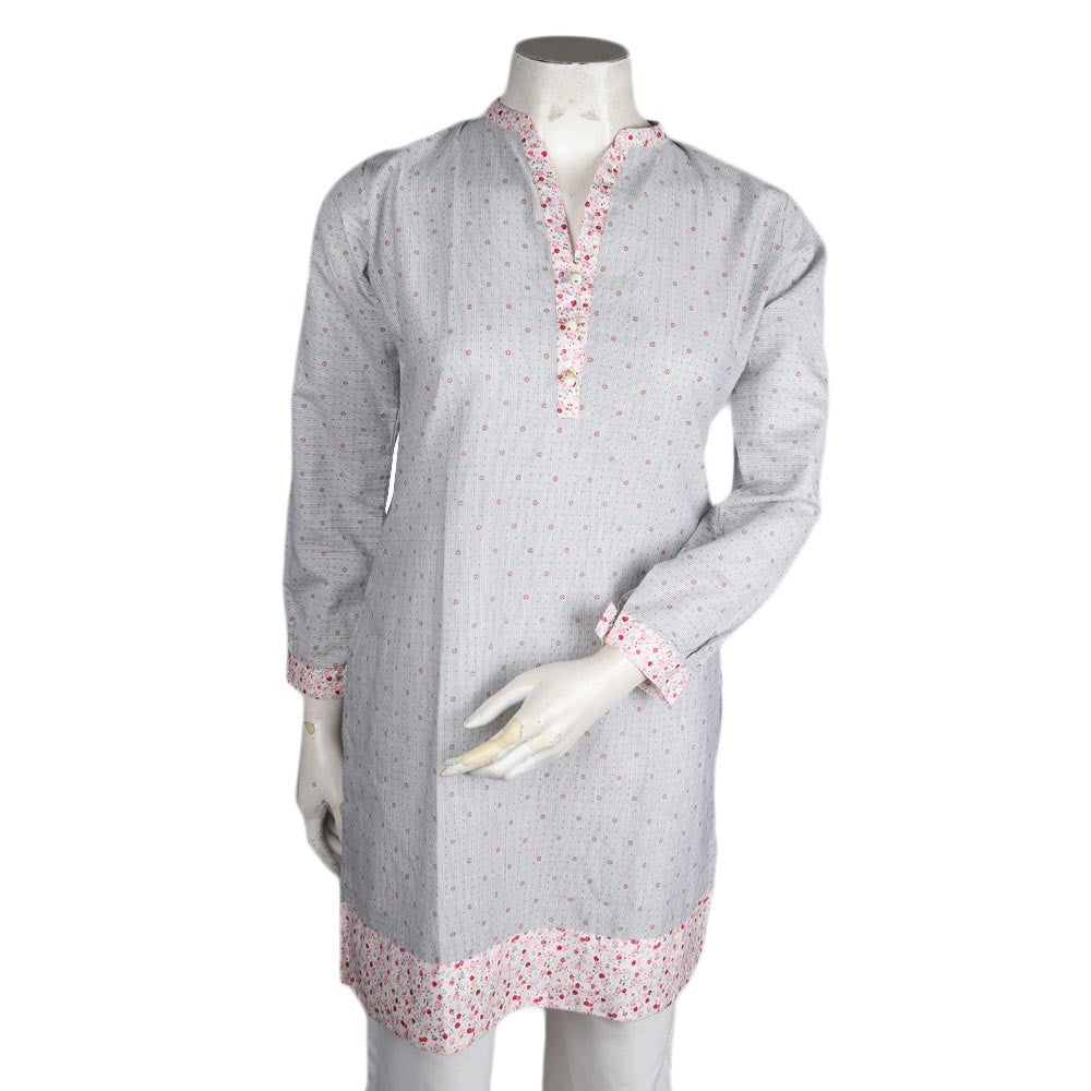 Women's Cotton Kurti - Light Grey - test-store-for-chase-value