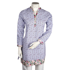 Women's Cotton Kurti - Light Blue - test-store-for-chase-value