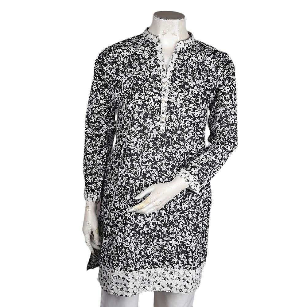 Women's Cotton Kurti - Black - test-store-for-chase-value