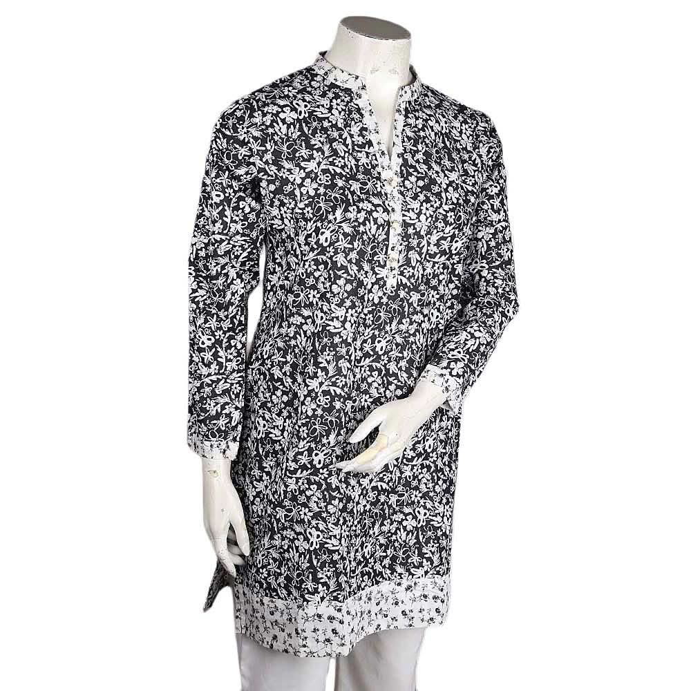 Women's Cotton Kurti - Black - test-store-for-chase-value