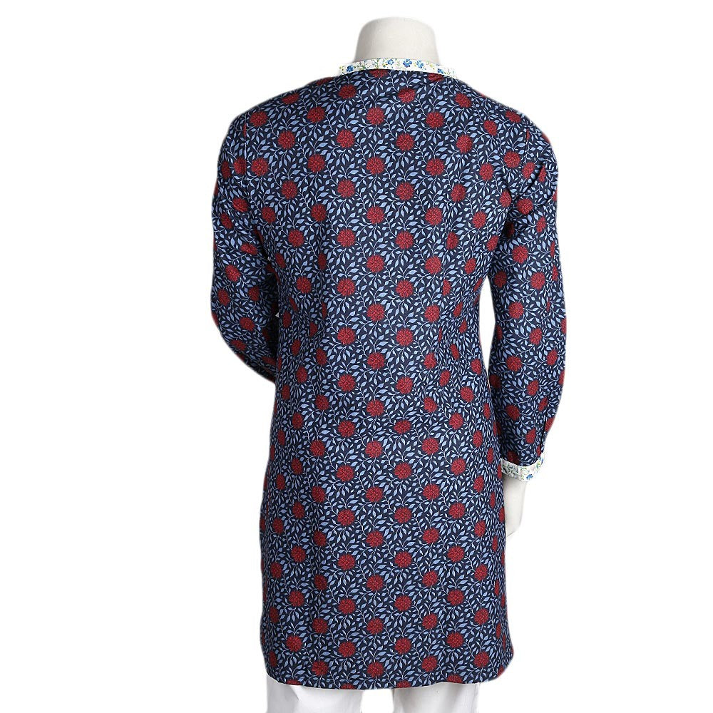 Women's Cotton Kurti - Navy-Blue - Navy/Blue - test-store-for-chase-value