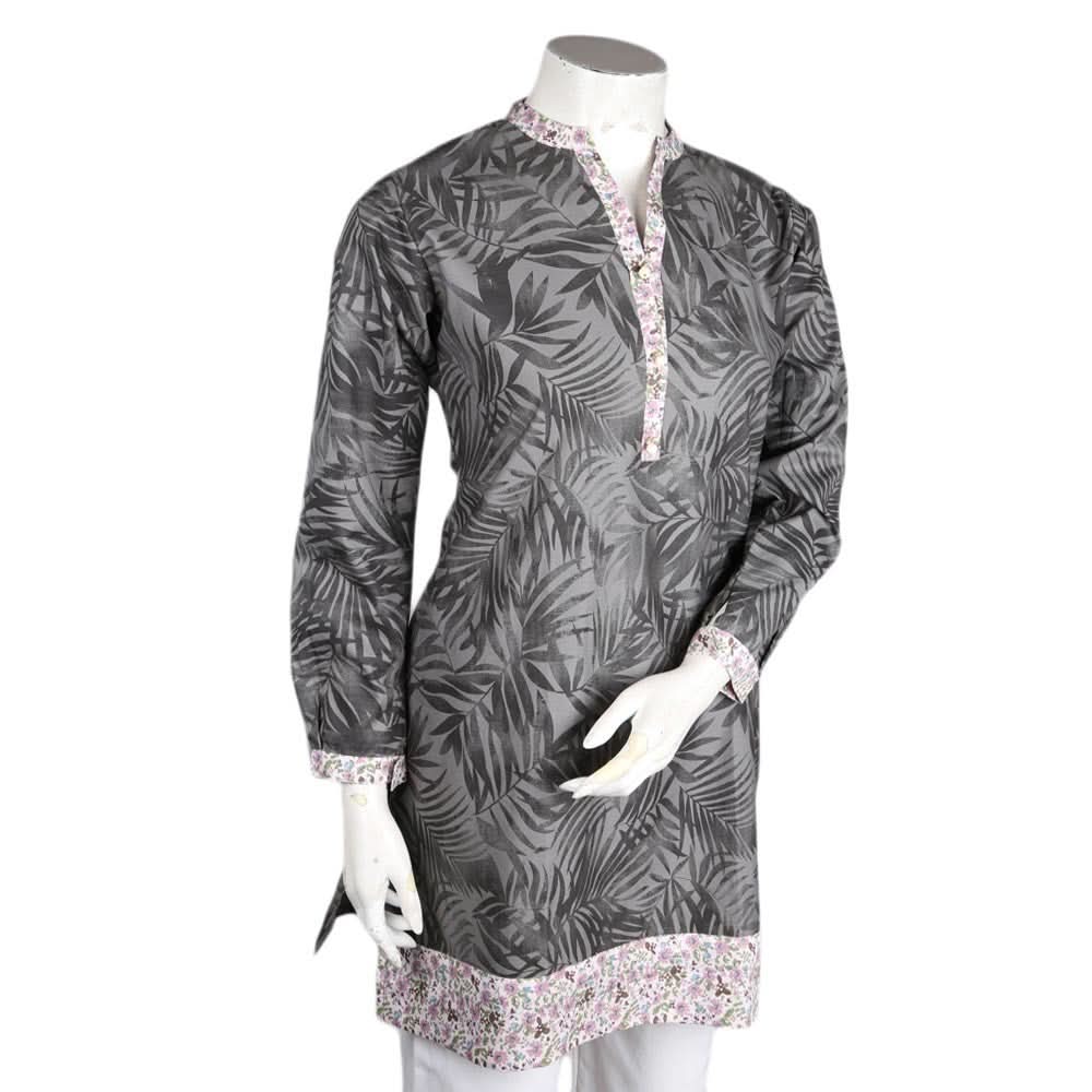 Women's Cotton Kurti - Grey - test-store-for-chase-value
