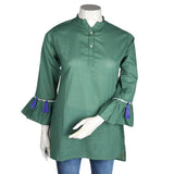 Women's Printed Top - Dark Green - test-store-for-chase-value