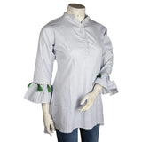 Women's Printed Top - Light Grey - test-store-for-chase-value