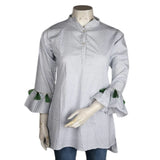 Women's Printed Top - Light Grey - test-store-for-chase-value