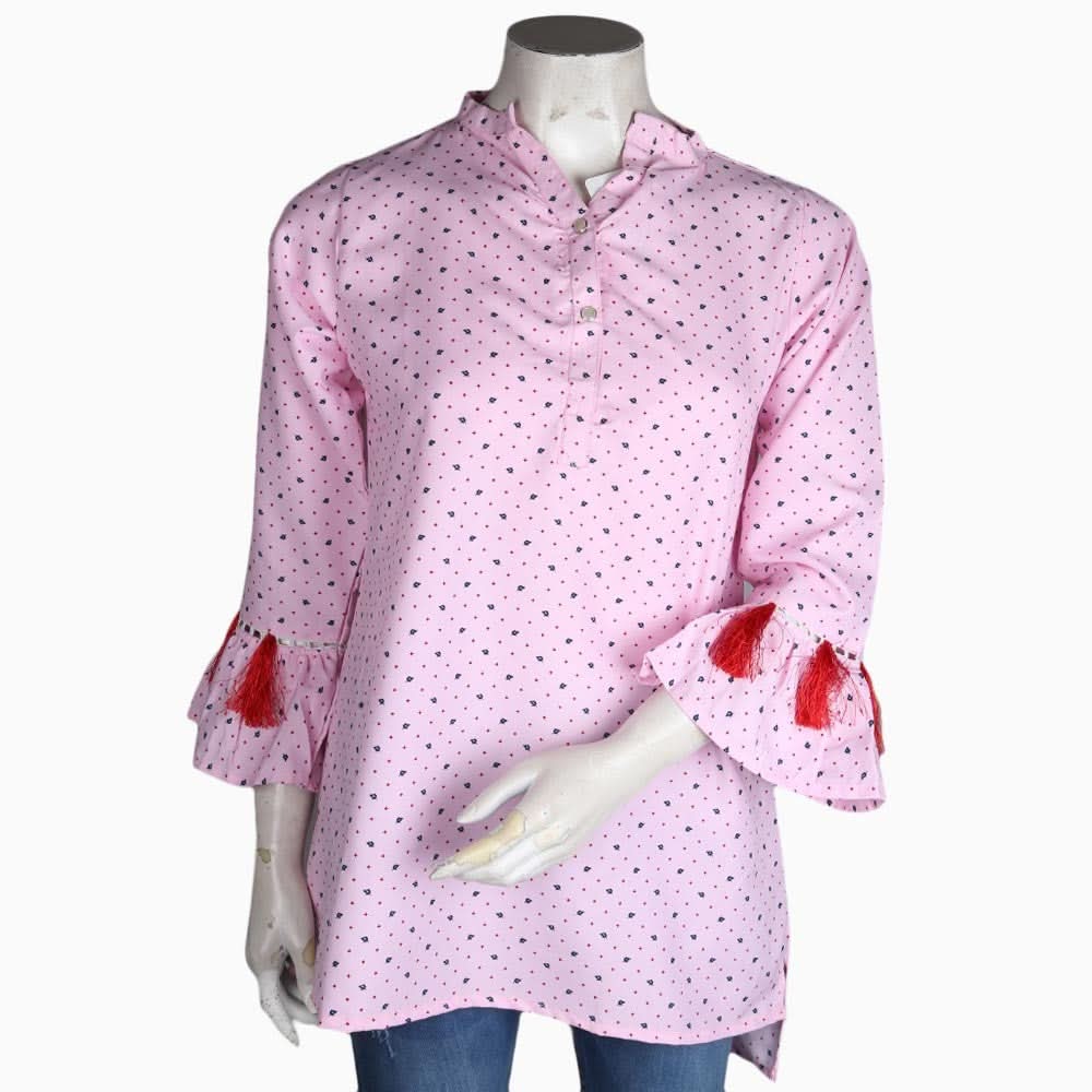 Women's Printed Top - Light Pink - test-store-for-chase-value