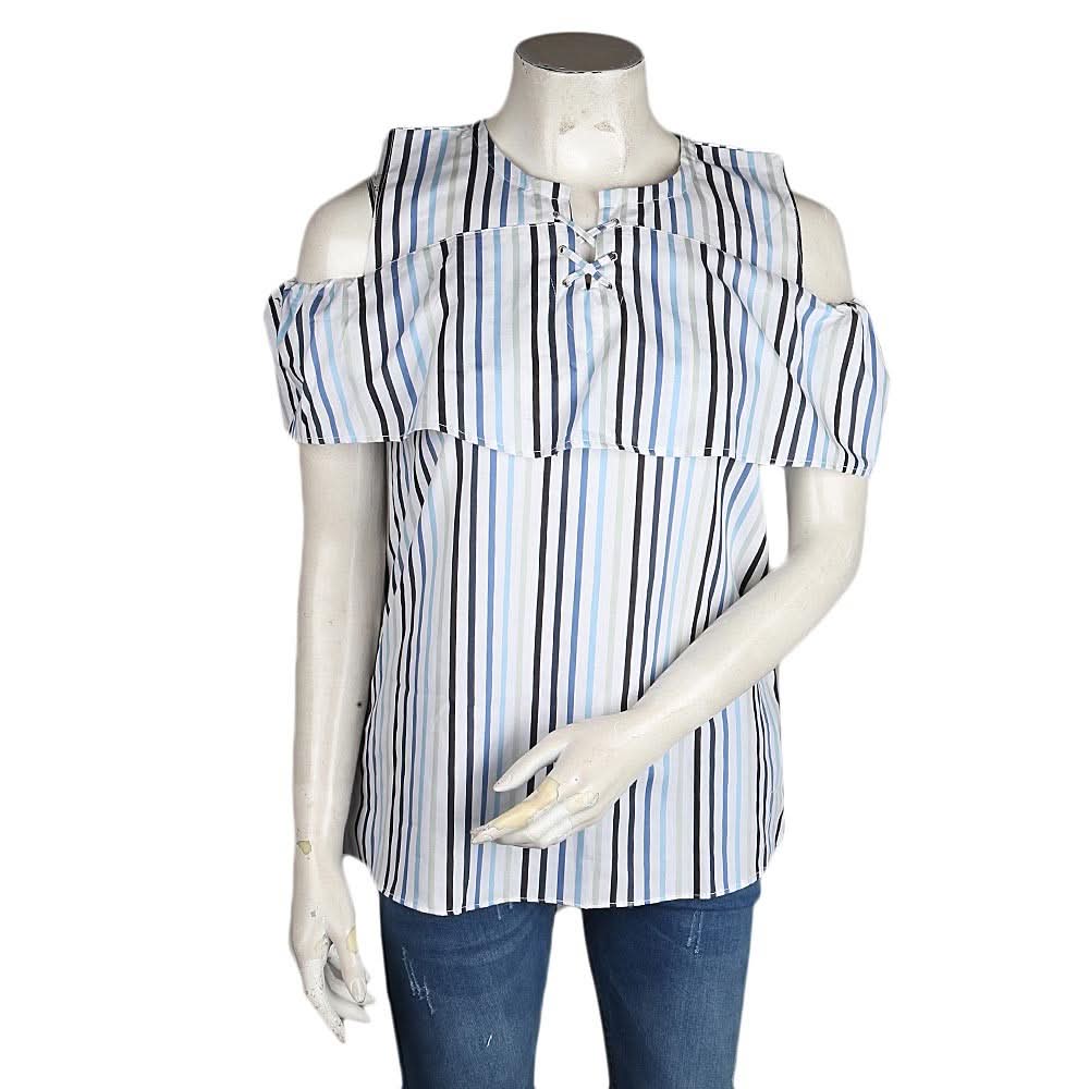 Women's Cut Out Shoulder Top - Multi - test-store-for-chase-value