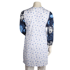 Women's Printed Cotton Kurti - Dark Blue - test-store-for-chase-value