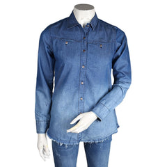 Women's Denim Shirt - Blue - test-store-for-chase-value