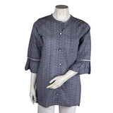 Women's Printed Casual Shirt - Grey - test-store-for-chase-value