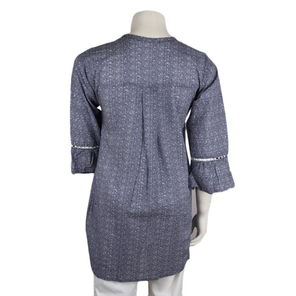 Women's Printed Casual Shirt - Grey - test-store-for-chase-value