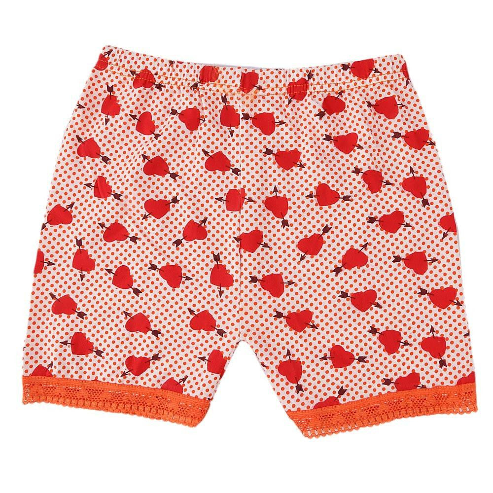 Girls Printed Boxer - Orange - test-store-for-chase-value