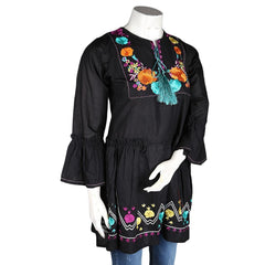 Women's Embroidered Jhabla - Black - test-store-for-chase-value