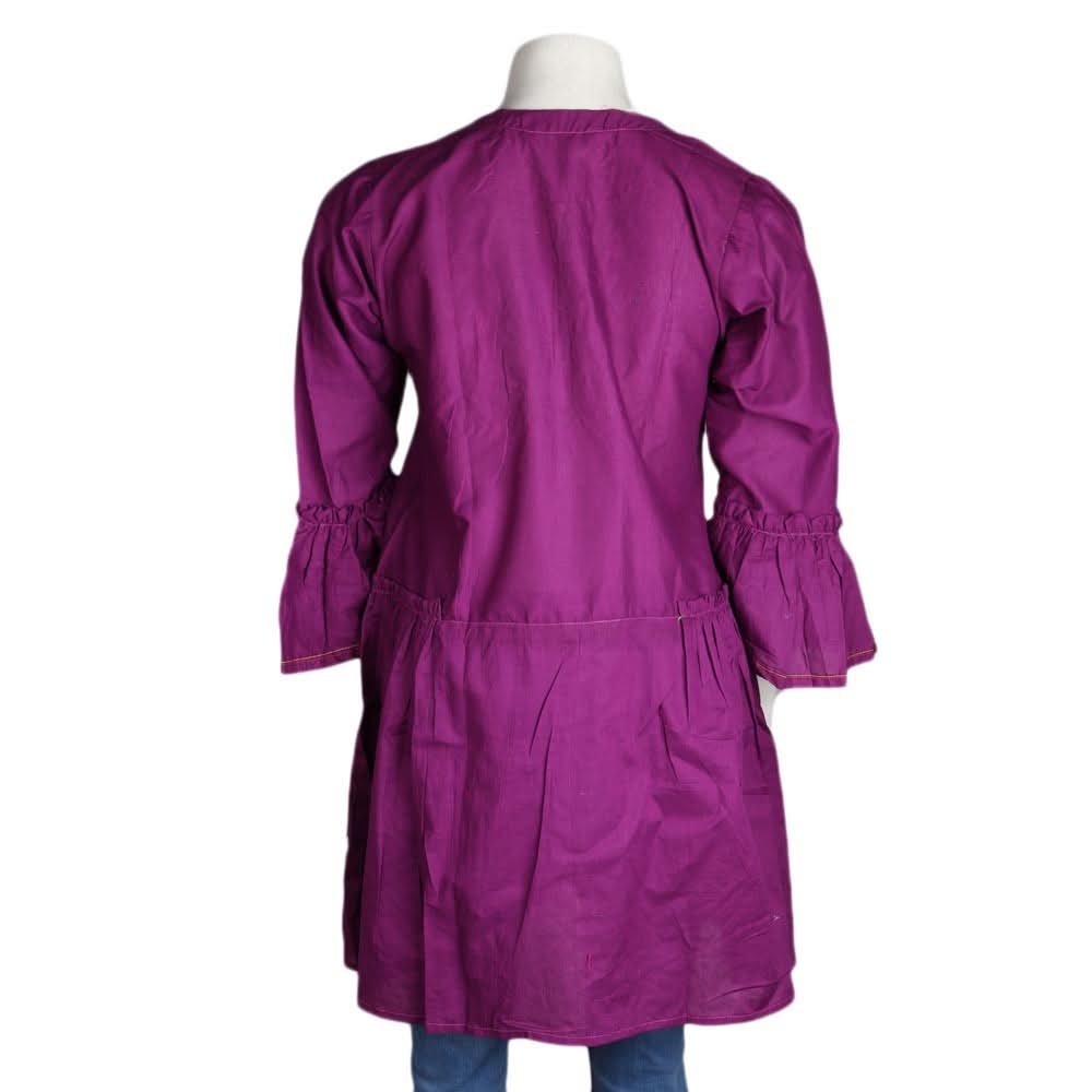 Women's Embroidered Jhabla - Purple - test-store-for-chase-value