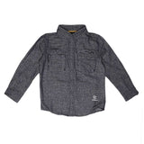Boys Full Sleeves Denim Shirt - Dark Grey - test-store-for-chase-value