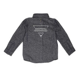 Boys Full Sleeves Denim Shirt - Dark Grey - test-store-for-chase-value