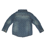 Boys Full Sleeves Denim Shirt - Dark Blue - test-store-for-chase-value
