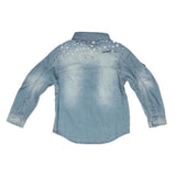 Boys Full Sleeves Denim Shirt - Light Blue - test-store-for-chase-value