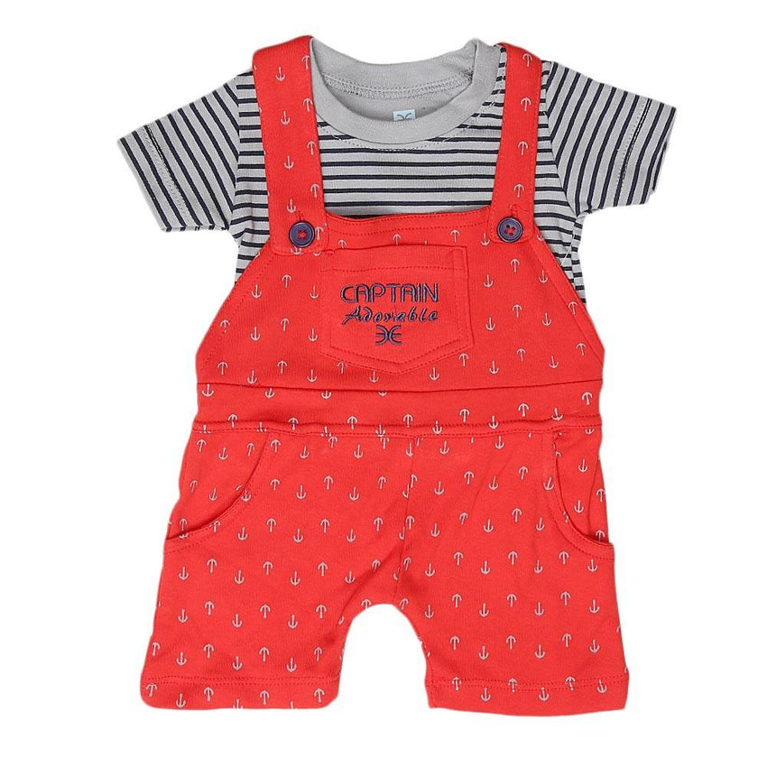 Newborn Eminent Half Sleeves Boys Suit - Red - test-store-for-chase-value