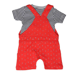 Newborn Eminent Half Sleeves Boys Suit - Red - test-store-for-chase-value