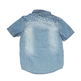 Boys Half Sleeves Denim Shirt - Light Blue - test-store-for-chase-value