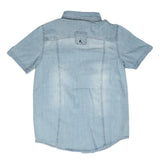 Boys Half Sleeves Denim Shirt - Light Blue - test-store-for-chase-value
