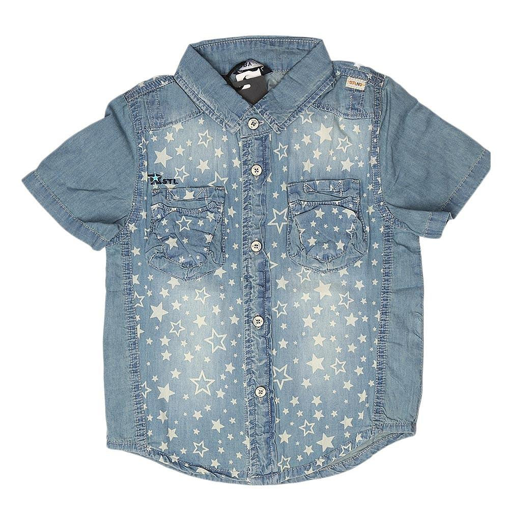 Boys Half Sleeves Denim Shirt - Light Blue - test-store-for-chase-value