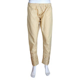 Women's Embroidered Cutwork Trouser - Golden - test-store-for-chase-value