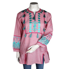 Women's Embroidered Top - Light Pink - test-store-for-chase-value