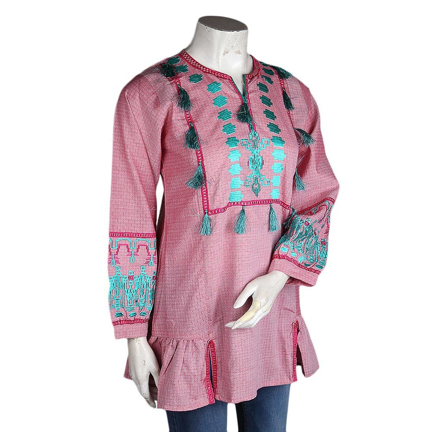 Women's Embroidered Top - Light Pink - test-store-for-chase-value