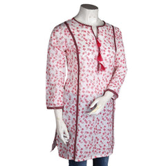 Women's Printed Kurti - Light Pink - test-store-for-chase-value