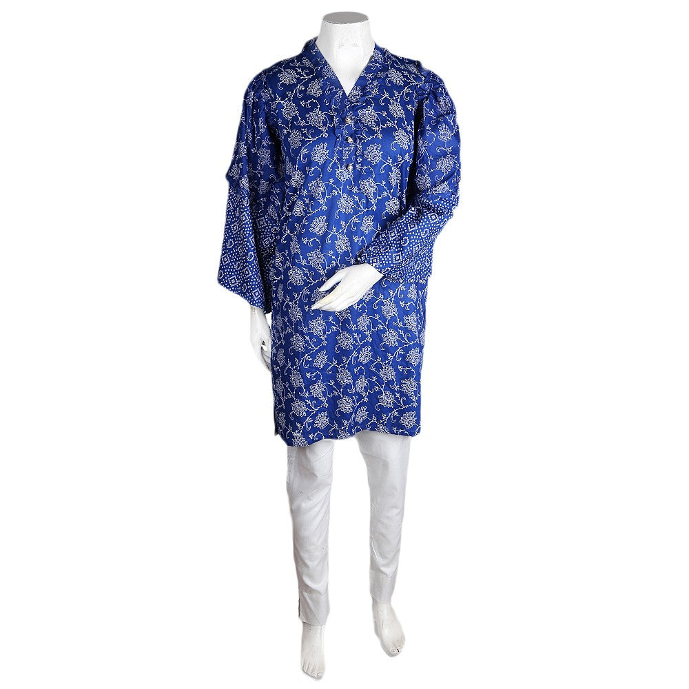 Women's Printed 2 Pcs lawn Suit - Blue - test-store-for-chase-value