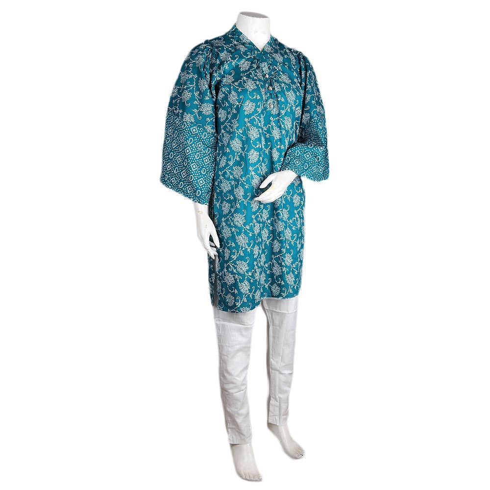 Women's Printed 2 Pcs lawn Suit - Green - test-store-for-chase-value