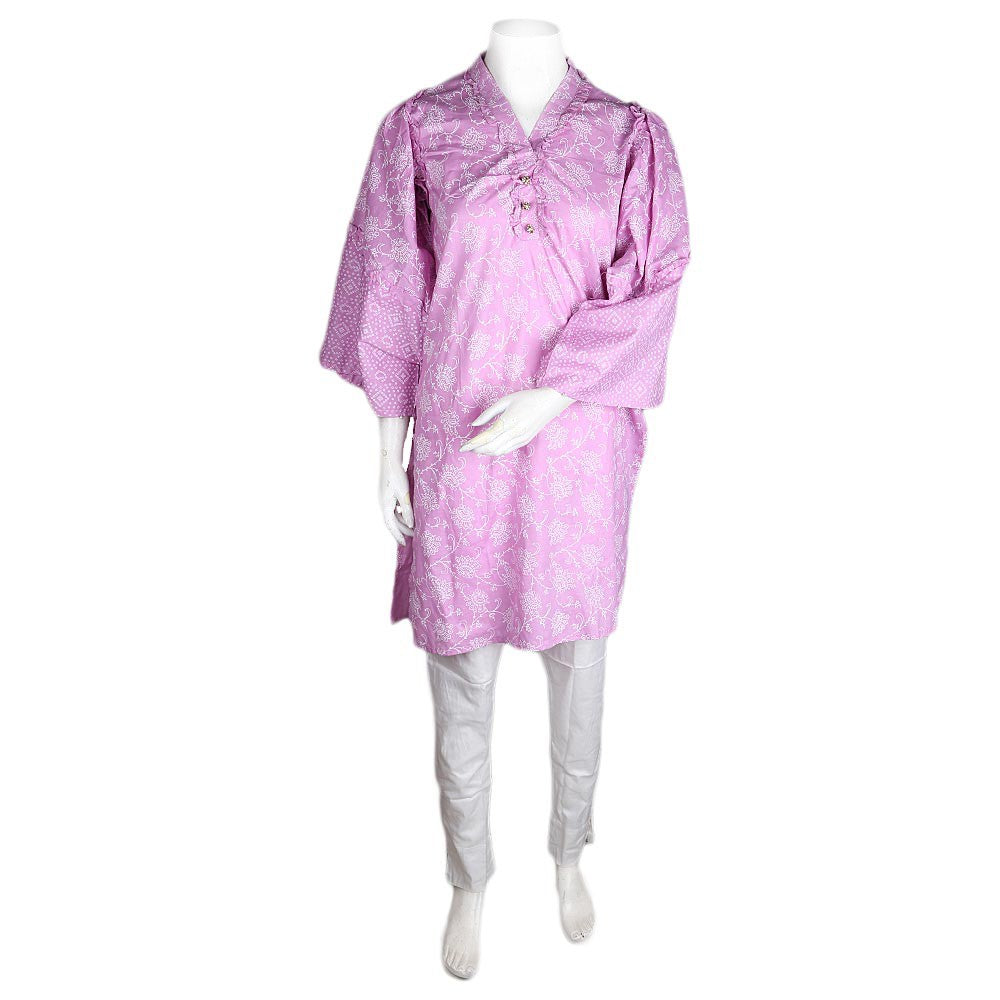 Women's Printed 2 Pcs lawn Suit - Light Purple - test-store-for-chase-value