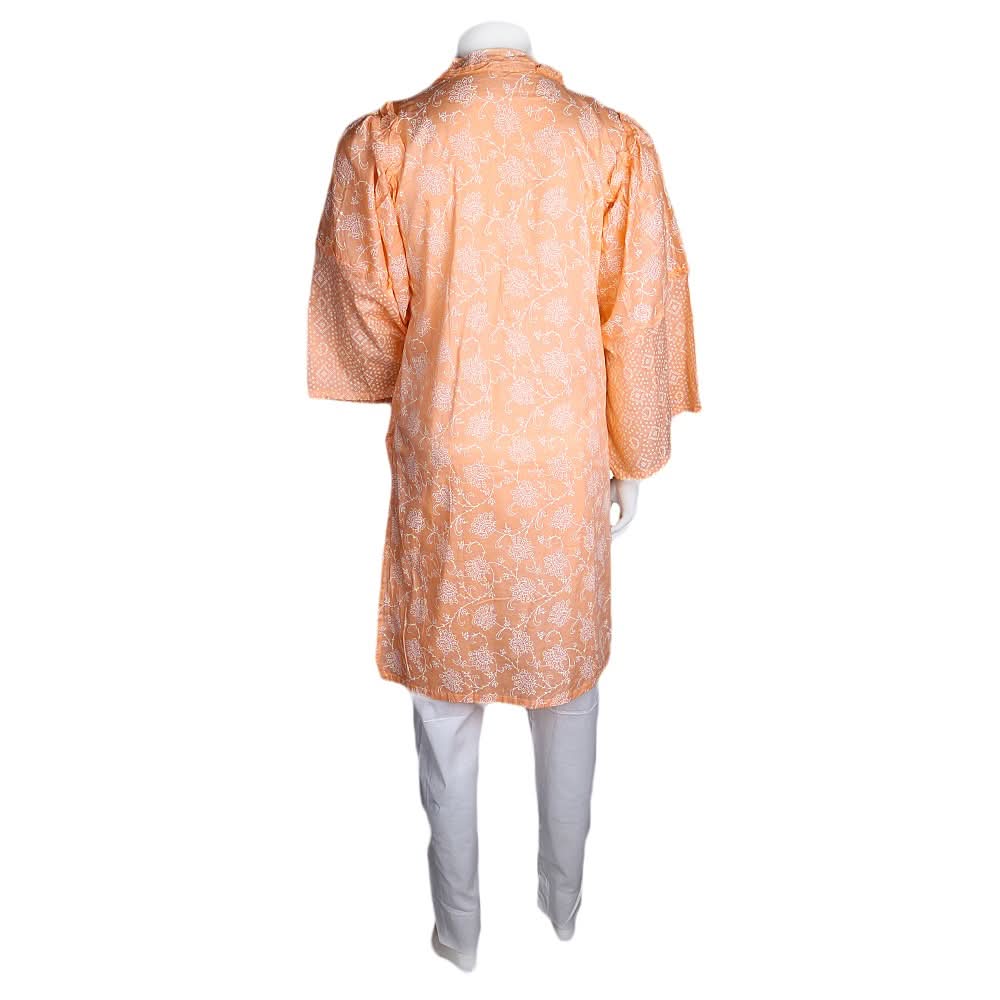 Women's Printed 2 Pcs lawn Suit - Orange - test-store-for-chase-value